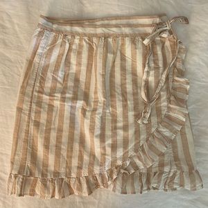 J. Crew Sz 6 Linen Wrap Mini Skirt